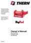 Owner s Man ual. For TA Series Planetary Gear Air Winches