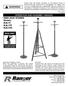 OPERATION AND ASSEMBLY MANUAL HIGH JACK STANDS Models: RJS-1T RJS-1TF RJS-2TH