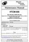Maintenance Manual HTCM-006