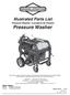 Illustrated Parts List Pressure Washer / Lavadora de Presión. Pressure Washer