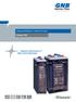 Industrial Batteries / Network Power. Classic OGi.»Superior performance for