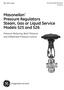 Masoneilan * Pressure Regulators Steam, Gas or Liquid Service Models 525 and 526