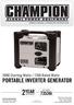 2 YEAR PORTABLE INVERTER GENERATOR i Starting Watts / 1700 Rated Watts OWNER S MANUAL & OPERATING INSTRUCTIONS MODEL NUMBER