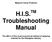 H.I.S. TM Troubleshooting Manual
