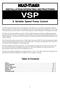 INSTALLATION/OPERATING INSTRUCTIONS VSP. A Variable Speed Pump Control