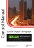 Control Manual. SE5000 Digital Tachograph. Stoneridge - every angle covered.