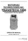 MOTORVAC TECHNOLOGIES INC. TRANSTECH-1000 Transmission Service System
