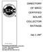 DIRECTORY OF SRCC CERTIFIED SOLAR COLLECTOR RATINGS. July 2, 2007