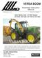 VERSA BOOM VERSA BOOM. Assembly Instruction Manual. John Deere, Cab - 2/4 WD Tractor JD-7220, JD-7320, JD-7420 & JD-7520