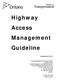 Highway Access Management Guideline