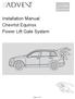 Chevrlot Equinox. Installation Manual: Chevrlot Equinox. Power Lift Gate System. Page 1 of 11