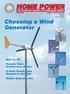 Choosing a Wind Generator