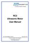 RC3 Ultrasonic Motor User Manual