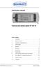 Instruction manual. 0 Manual Control and Switch Panel DT 201 B. Table of contents