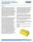 (CWR11 Style) Overview. Tantalum Surface Mount Capacitors High Reliability T493 Commercial Off-The-Shelf (COTS) MnO 2