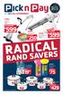 WAS R WAS R699. Also at NOW WAS R85 WAS Also at. Line Trimmer Model: RLT W 280mm. 10A 20m Extension Cord 2 Core WAS R299