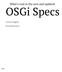 What's cool in the new and updated. OSGi Specs. Carsten Ziegeler. David Bosschaert. 1 of 53