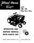 models 33R, 33E! Riding Rotary Mower OPERATION AND SERVICE MANUAL! WITH PARTS LIST WHEEL-HORSE PRODUCTS, INC. SOUTH BEND, IND.
