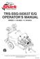 TRS-SSG E/G OPERATOR S MANUAL