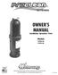OWNER S MANUAL D.E. CARTRIDGE. Installation Operation Parts. Models PCDE-30 PCDE-40