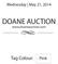 Wednesday May 21, 2014 DOANE AUCTION.  Tag Colour: Pink