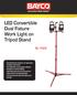 LED Convertible Dual Fixture Work Light on Tripod Stand