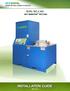 Innovation and leading technology SR120V, 180V & 240V. NEXT GENERATION Recyclers. Installation guide