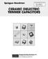 CERAMIC DIELECTRIC TRIMMER CAPACITORS