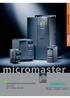 micromaster Catalog DA /2006 MICROMASTER 410/420/430/440 Inverters 0.12 kw to 250 kw