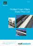 Profiled Foam Fillers Trade Price List