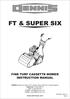 FT & SUPER SIX FINE TURF CASSETTE MOWER INSTRUCTION MANUAL.
