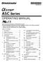 ASC Series OPERATING MANUAL. Table of Contents 1 Introduction Safety precautions Precautions for use Preparation...