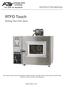 RTFO Touch. Rolling Thin Film Oven INSTRUCTION MANUAL.
