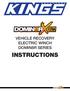 VEHICLE RECOVERY ELECTRIC WINCH DOMIN8R SERIES INSTRUCTIONS