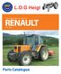 RENAULT. Parts Catalogue REPLACEMENT PARTS SUITABLE FOR TRACTORS