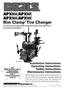APX80A/APX80E APX90A/APX90E Rim Clamp Tire Changer