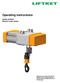 Operating instructions STAR LIFTKET Electric chain hoists