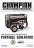 PORTABLE GENERATOR B Starting Watts / 3500 Rated Watts OWNER S MANUAL & OPERATING INSTRUCTIONS. FPO Image MODEL NUMBER
