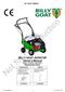 Not for Reproduction. BILLY GOAT AERATOR Owner's Manual AE401, AE401H, AE401H5T Replacement Parts. AE Owner s Manual TINE ROW KIT TINE KIT P/N