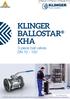 KLINGER BALLOSTAR KHA 3-piece ball valves DN
