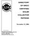 DIRECTORY OF SRCC CERTIFIED SOLAR COLLECTOR RATINGS. November 15, 2006