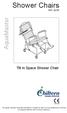 Shower Chairs. AquaMaster. Tilt in Space Shower Chair. user guide