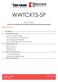 WWTCKT5-SP. [User Manual] Please read and follow the installation and operating instructions provided.