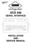 SCS 440 SERIAL INTERFACE INSTALLATION AND SERVICE MANUAL