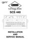 SCS 440 INSTALLATION AND SERVICE MANUAL
