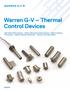 Warren G-V Thermal Control Devices