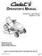 OPERATOR S MANUAL. AutoDrive Lawn Tractor Model CLT 160 IMPORTANT: READ SAFETY RULES AND INSTRUCTIONS CAREFULLY