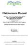 Maintenance Manual. Valid for tail-wheel and nose-wheel versions. REVISION 1 (5 March, 2012)