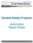 Sample Safety Program. Automotive Repair Shops
