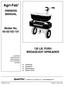 Agri-Fab OWNERS MANUAL. Model No LB. PUSH BROADCAST SPREADER. Assembly Operation Maintenance Repair Parts